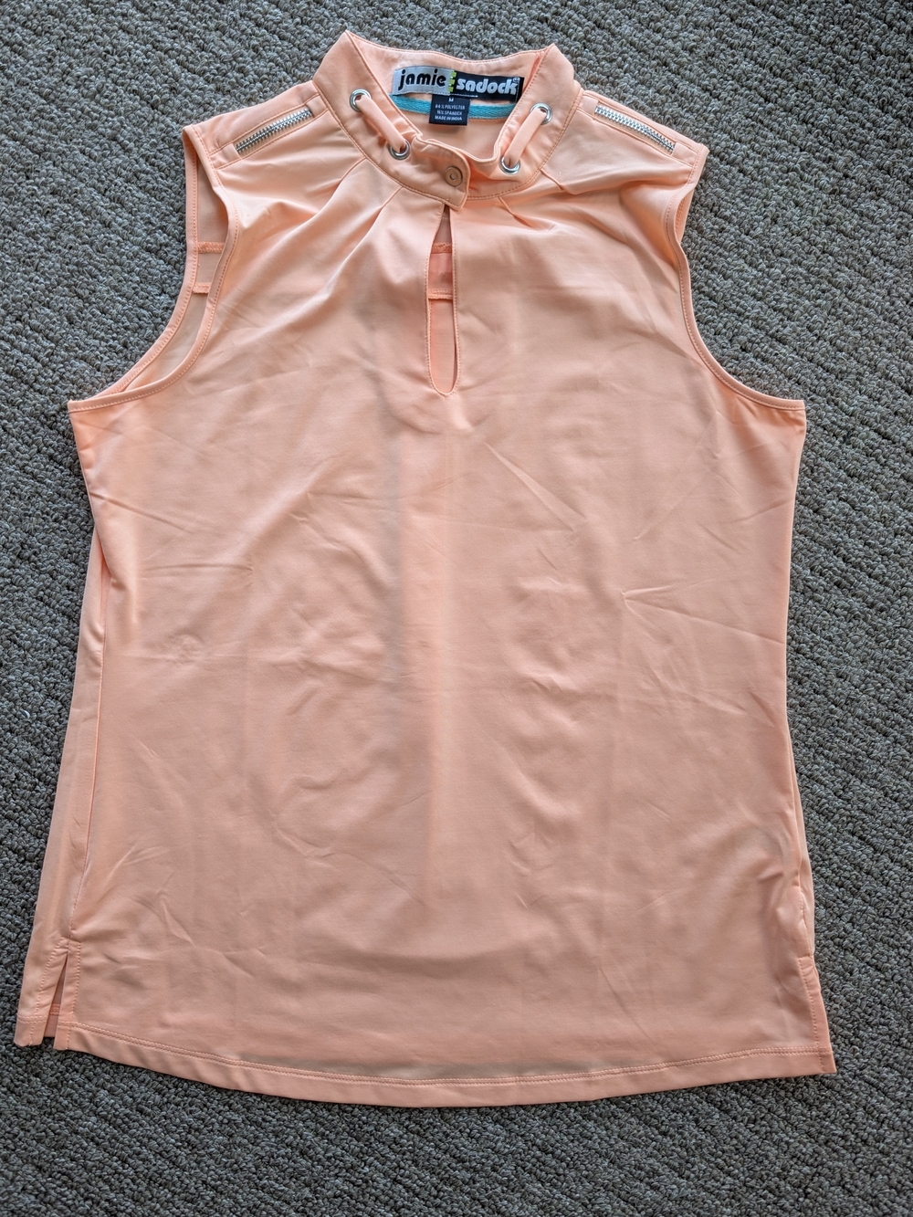 Jamie Sadock Women's Sleeveless Peach Golf Top